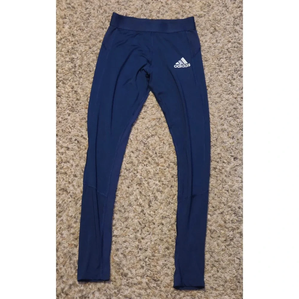 Adidas‎ Techfit Running Tights Pants Mens Size Medium Blue PrimeGreen
